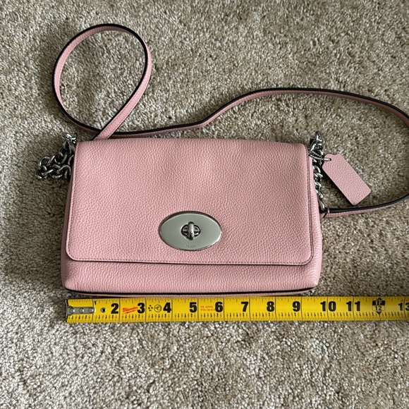 Coach 53083 blush pink pebble leather crosstown crossbody - Picture 10 of 13